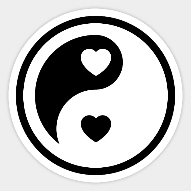 Ying Yang The Symbol Of Life & Death By Chinese Language Sticker by mangobanana